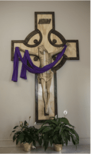The Crucifix was unveiled on Palm Sunday, 2014